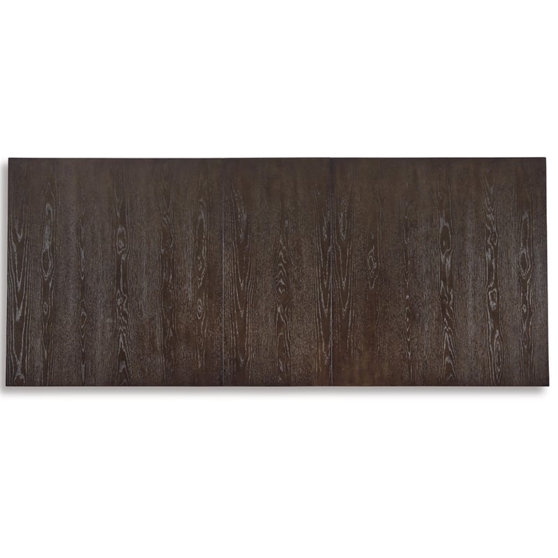 Ashley Furniture Burkhaus Rectangular Wood Dining Extension Table in Dark Brown
