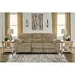 Signature Design by Ashley Alphons Fabric Reclining Sofa in Light Brown