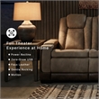 Ashley Furniture Next-Gen DuraPella Faux Leather Power Reclining Sofa in Brown