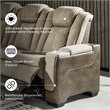 Ashley Furniture Next-Gen DuraPella Faux Leather Power Reclining Sofa in Brown