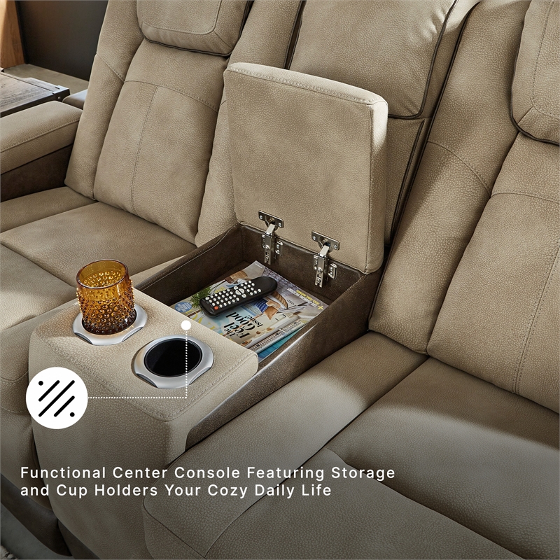 Ashley Furniture Next-Gen DuraPella Faux Leather Reclining Loveseat in Brown