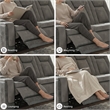 Ashley Furniture Next-Gen DuraPella Faux Leather Power Reclining Sofa in Gray