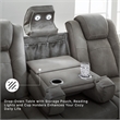 Ashley Furniture Next-Gen DuraPella Faux Leather Power Reclining Sofa in Gray
