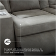 Ashley Furniture Next-Gen DuraPella Faux Leather Power Reclining Sofa in Gray