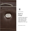 Signature Design by Ashley Alessandro Leather Power Reclining Loveseat in Walnut