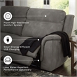 Ashley Furniture Next-Gen DuraPella 2-Seat Faux Leather Reclining Sofa in Gray