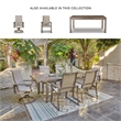 Ashley Furniture Beach Front Outdoor Rectangular Aluminum Dining Table in Brown