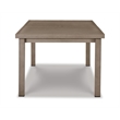 Ashley Furniture Beach Front Outdoor Rectangular Aluminum Dining Table in Brown