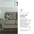 Ashley Furniture Cascilla Contemporary Fabric & Wood Sofa in Light Gray