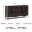 Signature Design by Ashley Burkhaus Modern Wood Dining Server in Dark Brown
