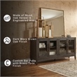 Signature Design by Ashley Burkhaus Modern Wood Dining Server in Dark Brown