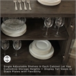Signature Design by Ashley Burkhaus Modern Wood Dining Server in Dark Brown