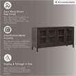 Signature Design by Ashley Burkhaus Modern Wood Dining Server in Dark Brown