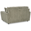 Ashley Furniture Cascilla Contemporary Fabric & Wood Loveseat in Light Gray