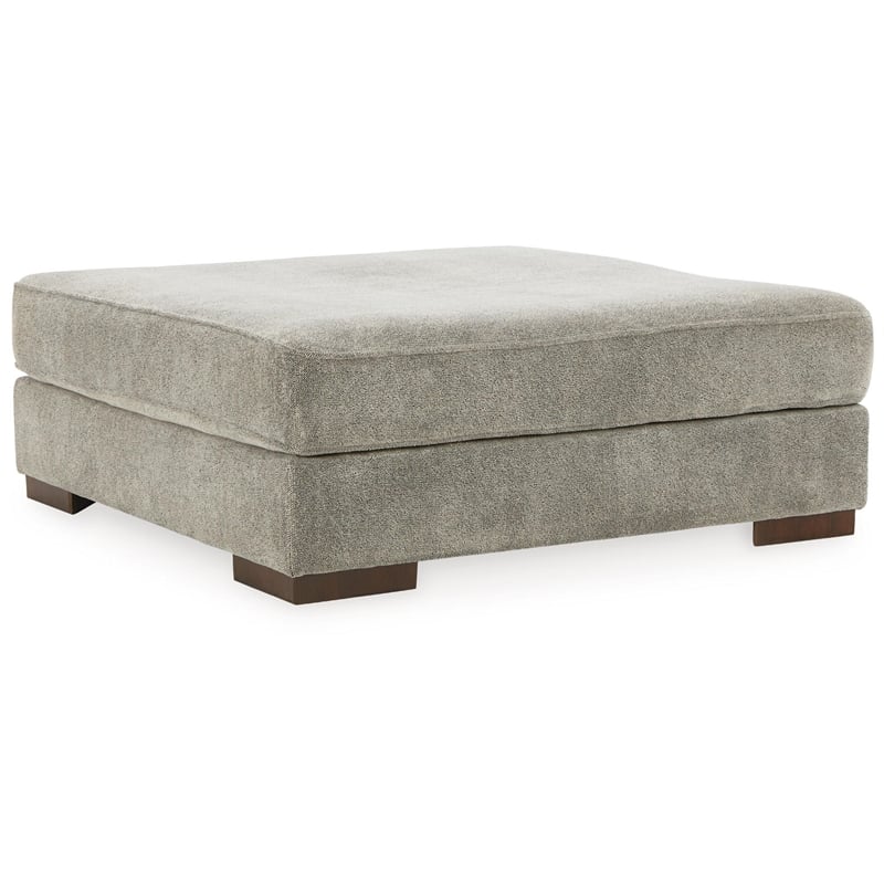 Signature Design by Ashley Bayless Oversized Fabric Accent Ottoman Pewter Gray