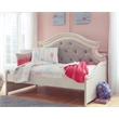 Signature Design by Ashley Realyn Fabric Twin Day Bed in White and Light Gray
