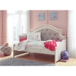 Signature Design by Ashley Realyn Fabric Twin Day Bed in White and Light Gray