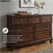 Ashley Furniture Porter 7-Drawer Traditional Wood Dresser in Dark Brown