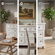 Ashley Furniture Robbinsdale 7-Drawer Wood Dresser in Antiqued White