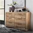 Ashley Furniture Hyanna 6-Drawer Farmhouse Wood Dresser in Light Brown