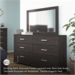 Ashley Furniture Belachime 6-Drawer Modern Wood Dresser in Black