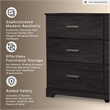 Ashley Furniture Belachime 6-Drawer Modern Wood Dresser in Black