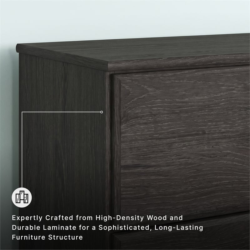 Ashley Furniture Belachime 6-Drawer Modern Wood Dresser in Black