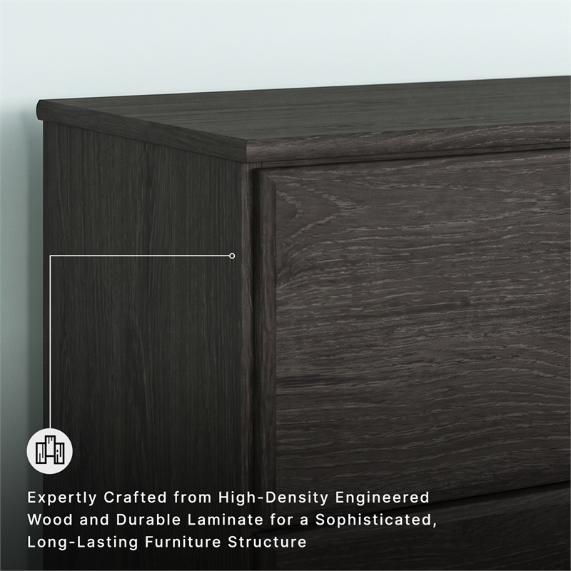 Ashley Furniture Belachime 6-Drawer Modern Wood Dresser in Black