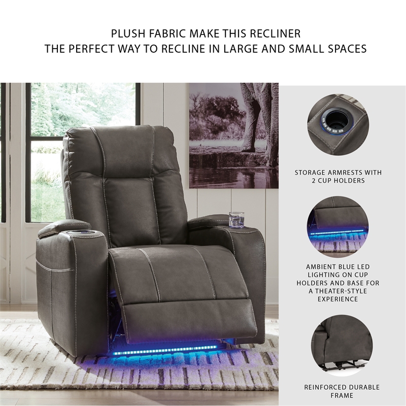 Signature Design by Ashley Feazada Gray Power Recliner