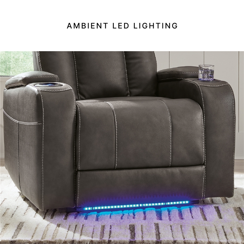 Signature Design by Ashley Feazada Gray Power Recliner