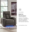 Signature Design by Ashley Feazada Gray Power Recliner