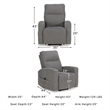 Signature Design by Ashley Starganza Power Lift Recliner in Gray