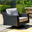 Signature Design by Ashley Beachcroft Black Outdoor Swivel Lounge with Cushion