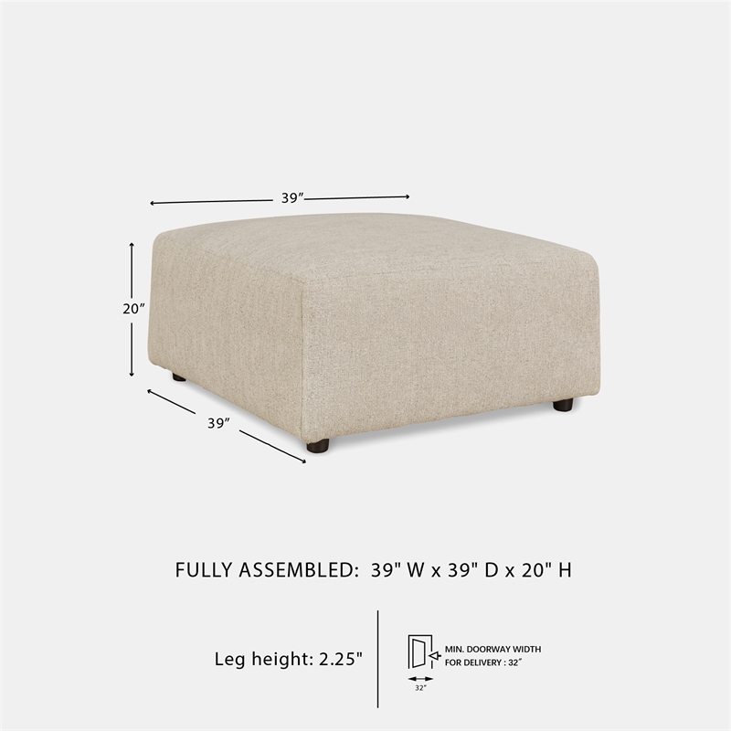 Signature Design by Ashley Edenfield Beige Oversized Accent Ottoman