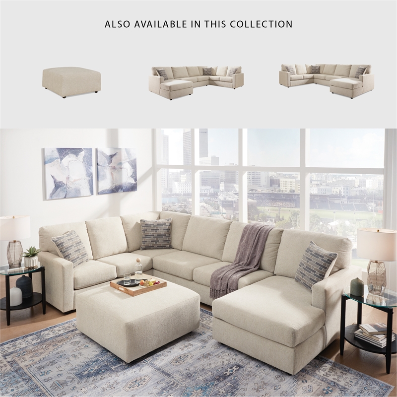Signature Design by Ashley Edenfield Beige Oversized Accent Ottoman