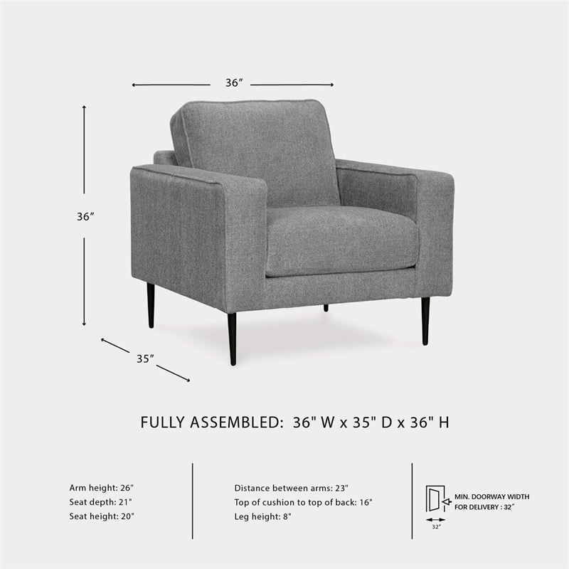 Signature Design by Ashley Hazela Charcoal Chair