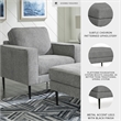 Signature Design by Ashley Hazela Charcoal Chair
