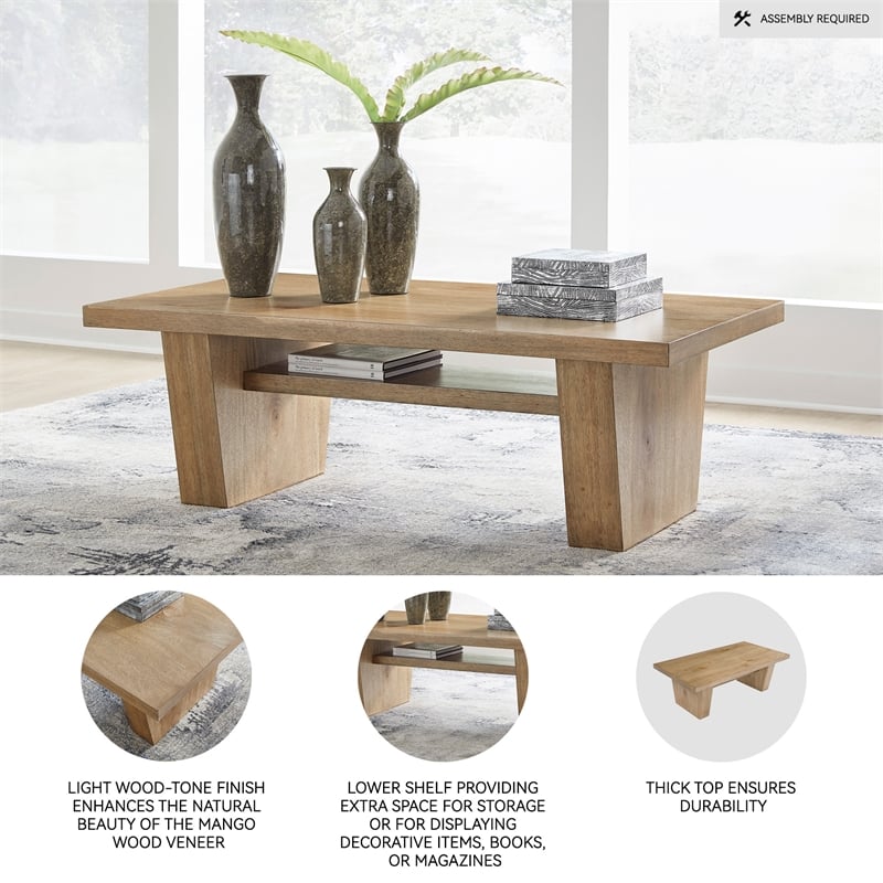 Signature Design by Ashley Kristiland Light Brown Coffee Table