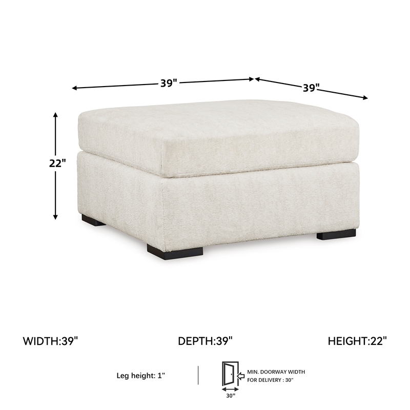 Signature Design by Ashley Chessington White Oversized Accent Ottoman