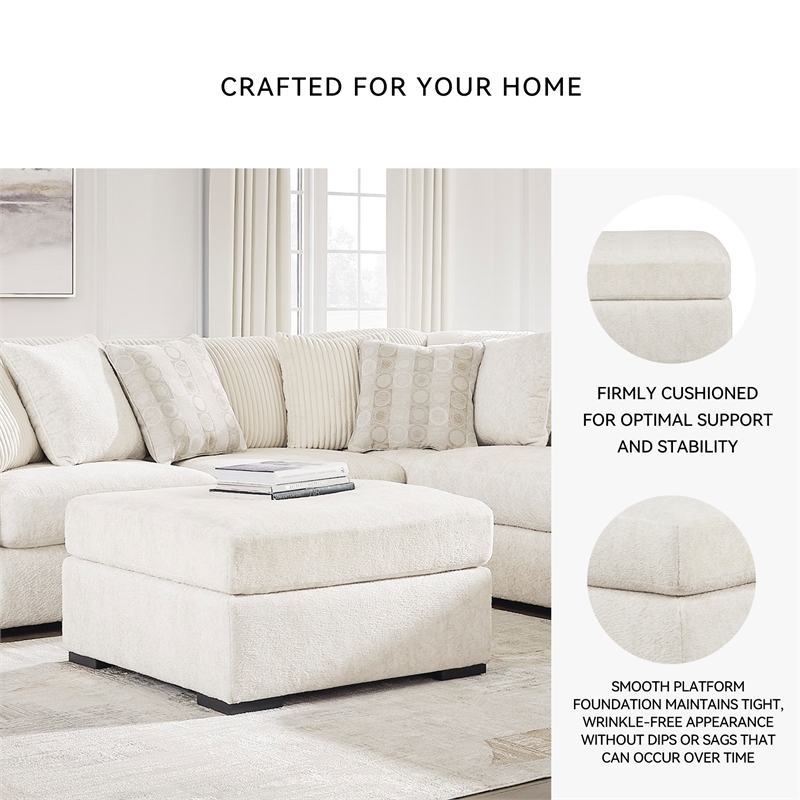 Signature Design by Ashley Chessington White Oversized Accent Ottoman