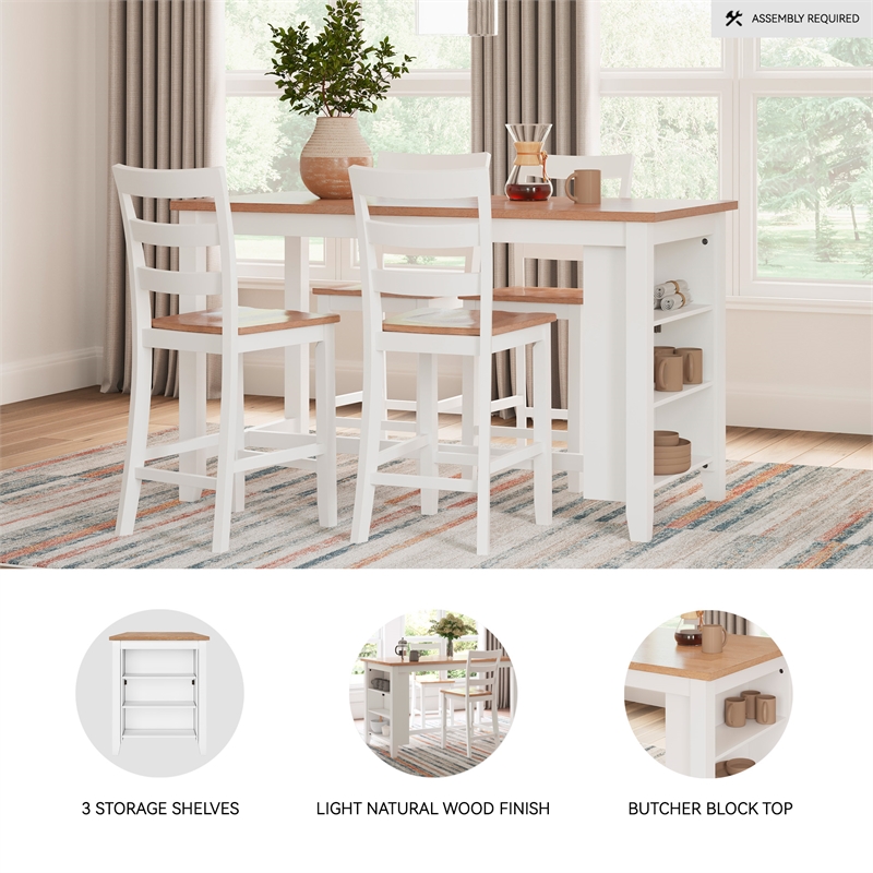 Signature Design by Ashley Gesthaven Light Brown Counter Height Dining Table