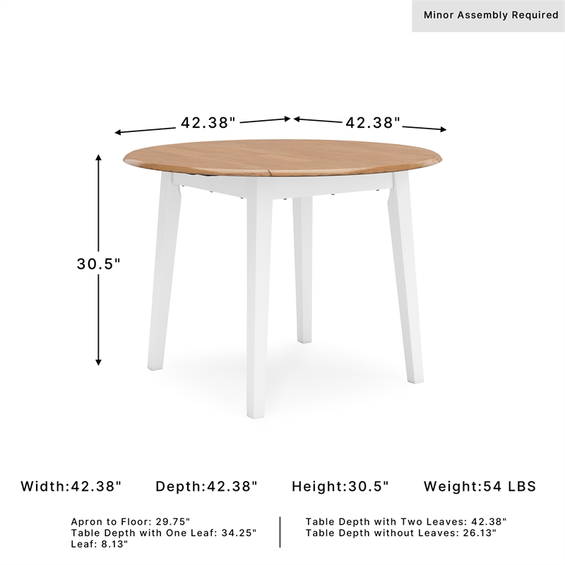 Signature Design by Ashley Gesthaven Light Brown Dining Drop Leaf Table