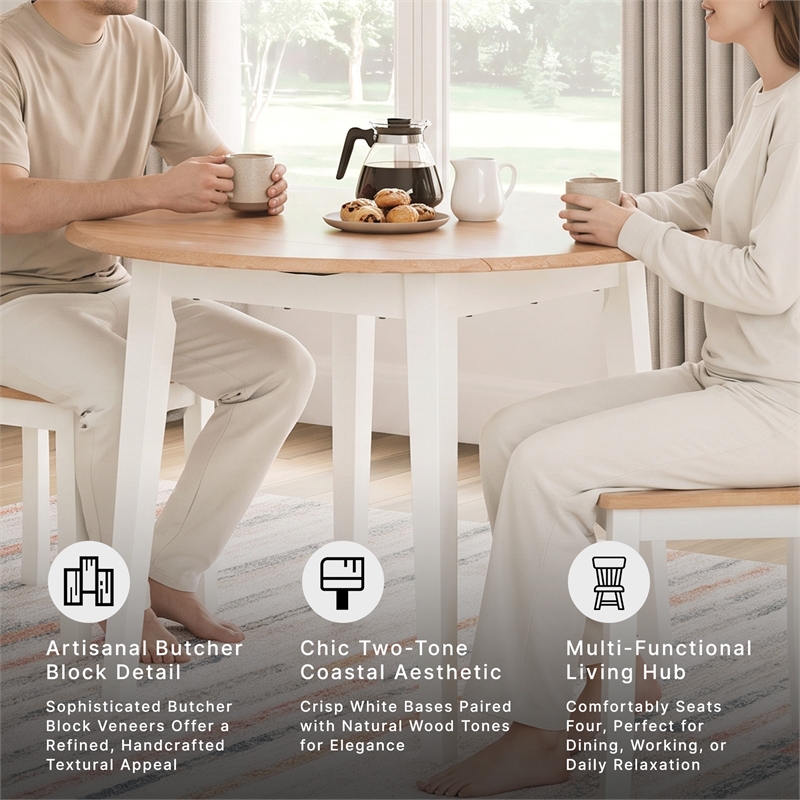 Signature Design by Ashley Gesthaven Light Brown Dining Drop Leaf Table
