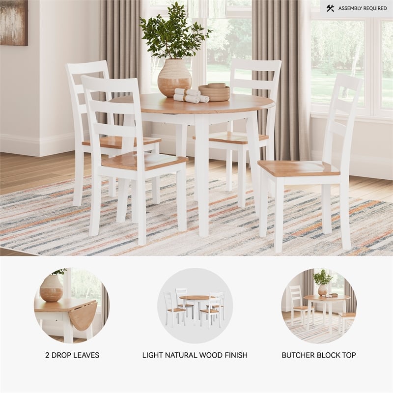 Signature Design by Ashley Gesthaven Light Brown Dining Drop Leaf Table