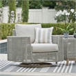 Signature Design by Ashley Seton Creek Gray Outdoor Swivel Lounge with Cushion