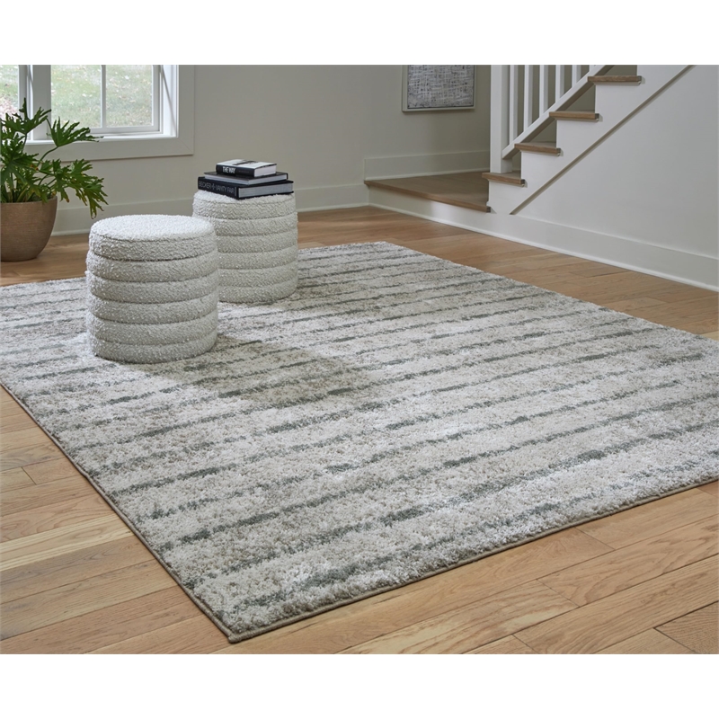 Signature Design by Ashley Laddway Cream & Green 8x10 Rug