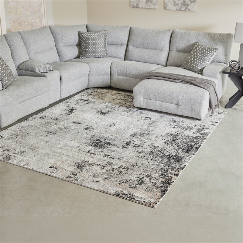 Signature Design by Ashley Langwell Black & Gray 8x10 Rug