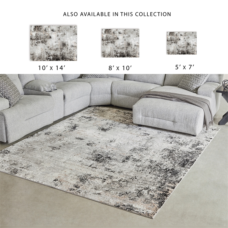 Signature Design by Ashley Langwell Black & Gray 8x10 Rug