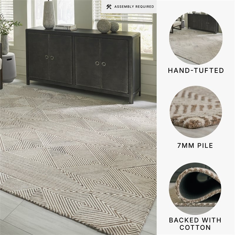 Signature Design by Ashley Jadott Beige & Brown 8x10 Rug