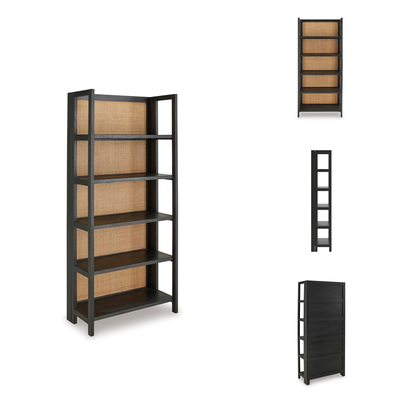 Signature Design by Ashley Abyard Bookcase in Black and Natural